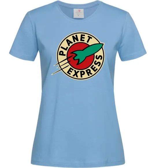 Женская футболка Planet Express logo Голубой фото