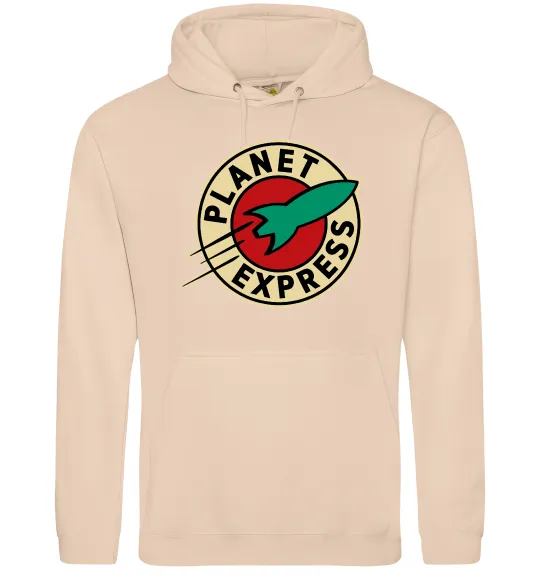 Женская толстовка (худи) Planet Express logo Песочный фото