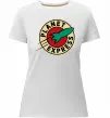 Женская премиум футболка Planet Express logo Белый фото