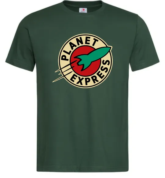 Мужская футболка Planet Express logo Темно-зеленый фото