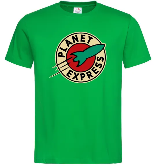 Мужская футболка Planet Express logo Зеленый фото