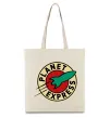 Эко-сумка Planet Express logo Бежевый фото