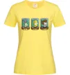 Жіноча футболка Past Present Future Cartoon Лимонний фото