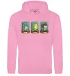 Чоловіча толстовка (худі) Past Present Future Cartoon Рожевий фото