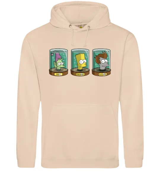 Чоловіча толстовка (худі) Past Present Future Cartoon Пісочний фото