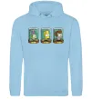 Жіноча толстовка (худі) Past Present Future Cartoon Блакитний фото