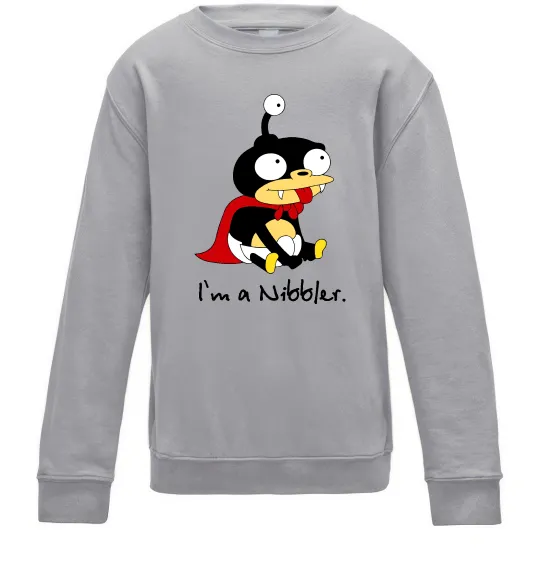 Детский Свитшот Nibbler Серый меланж фото