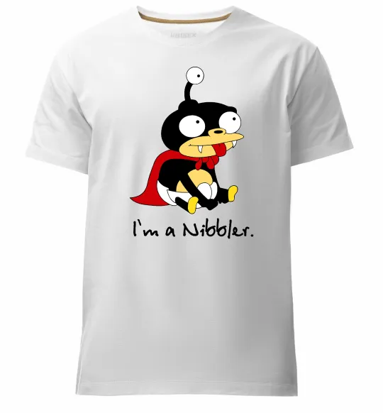 Мужская премиум футболка Nibbler Белый фото