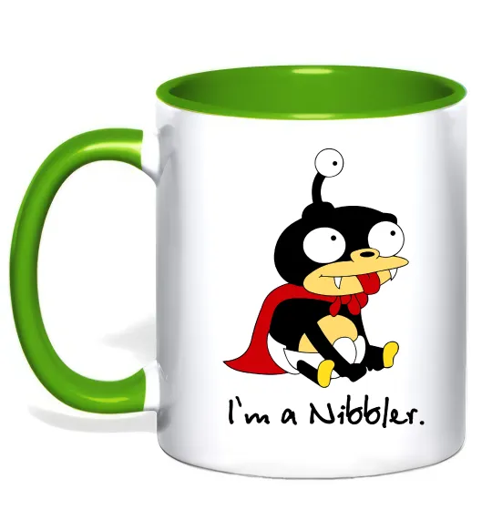 Чашка с цветной ручкой Nibbler Лаймовый фото