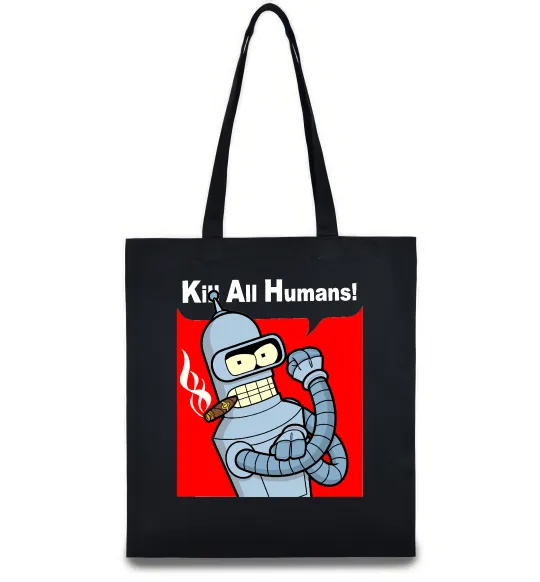 Еко-сумка Bender Kill human Чорний фото