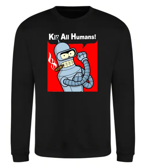 Світшот Bender Kill human Чорний фото