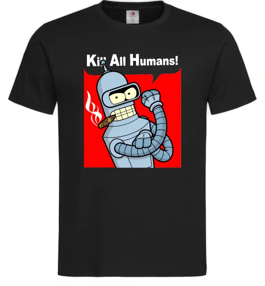 Чоловіча футболка Bender Kill human Чорний фото