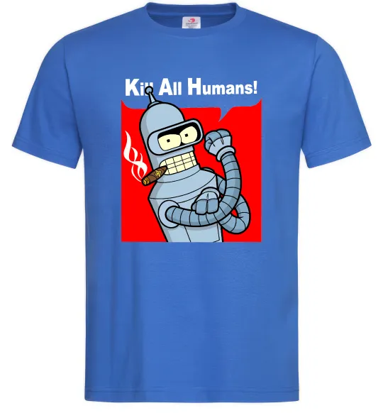 Чоловіча футболка Bender Kill human Яскраво-синій фото