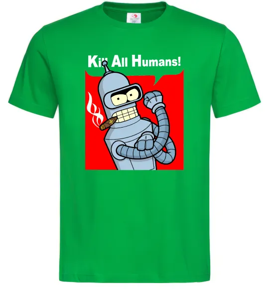 Чоловіча футболка Bender Kill human Зелений фото