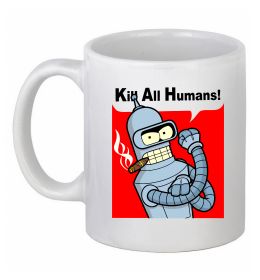 Чашка керамическая Bender Kill human