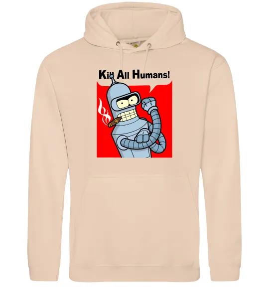 Чоловіча толстовка (худі) Bender Kill human Пісочний фото