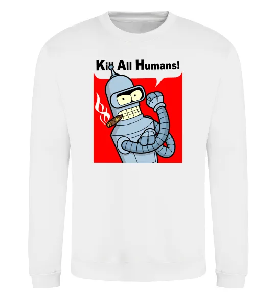 Свитшот Bender Kill human Белый фото