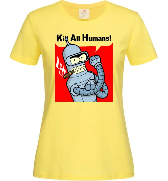 Жіноча футболка Bender Kill human Лимонний фото
