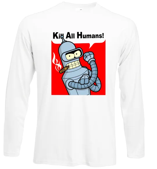 Лонгслів Bender Kill human Білий фото