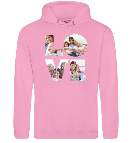 Женская толстовка (худи) Love фото Розовый фото