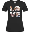 Женская футболка Love фото Черный фото