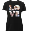 Жіноча преміум футболка Love фото Чорний фото
