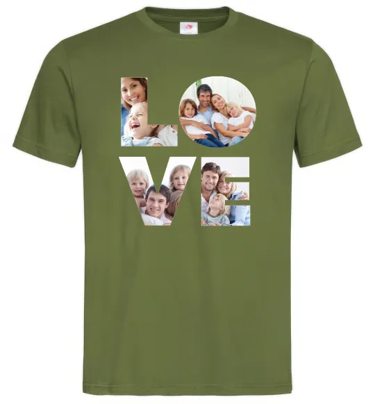 Чоловіча футболка Love фото Оливковий фото