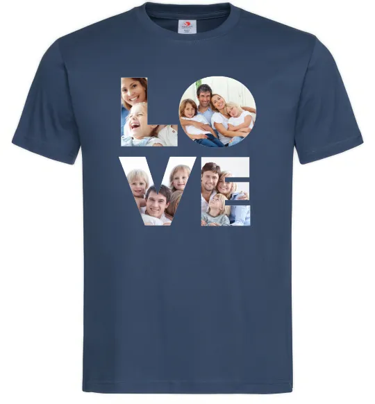 Чоловіча футболка Love фото Темно-синій фото