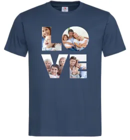 Чоловіча футболка Love фото Темно-синій фото