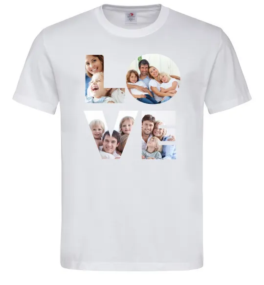 Чоловіча футболка Love фото Білий фото