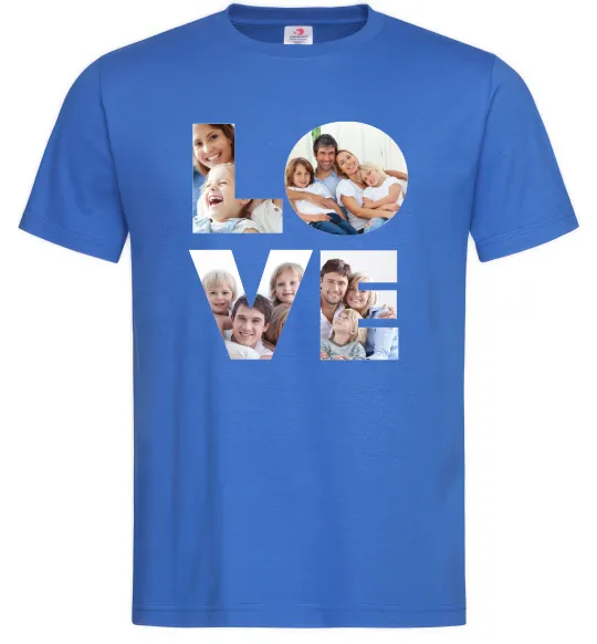 Чоловіча футболка Love фото Яскраво-синій фото