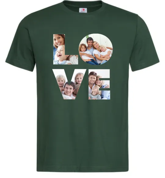 Чоловіча футболка Love фото Темно-зелений фото