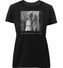 Женская премиум футболка Фото з підписом та датою