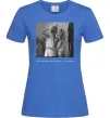 Жіноча футболка Фото з підписом та датою Яскраво-синій фото