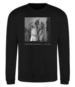 Світшот Фото з підписом та датою Чорний фото