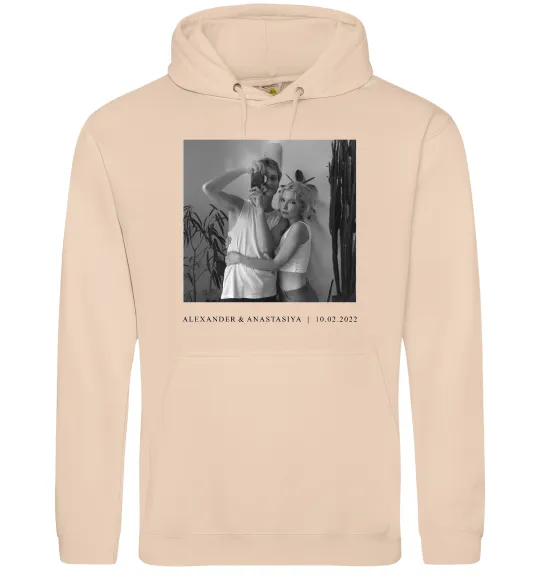 Чоловіча толстовка (худі) Фото з підписом та датою Пісочний фото