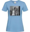Жіноча футболка Фото з підписом та датою Блакитний фото