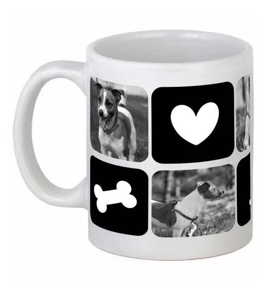 Чашка керамическая Фото тварин з символами Белый фото