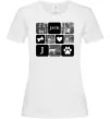 Жіноча футболка Фото тварин з символами Білий фото