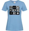 Жіноча футболка Фото тварин з символами Блакитний фото