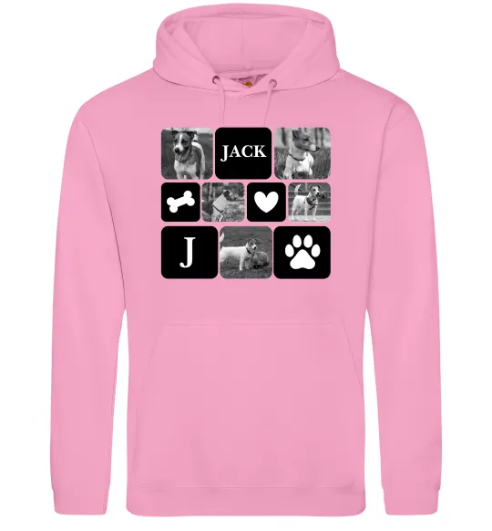 Чоловіча толстовка (худі) Фото тварин з символами Рожевий фото