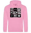 Чоловіча толстовка (худі) Фото тварин з символами Рожевий фото