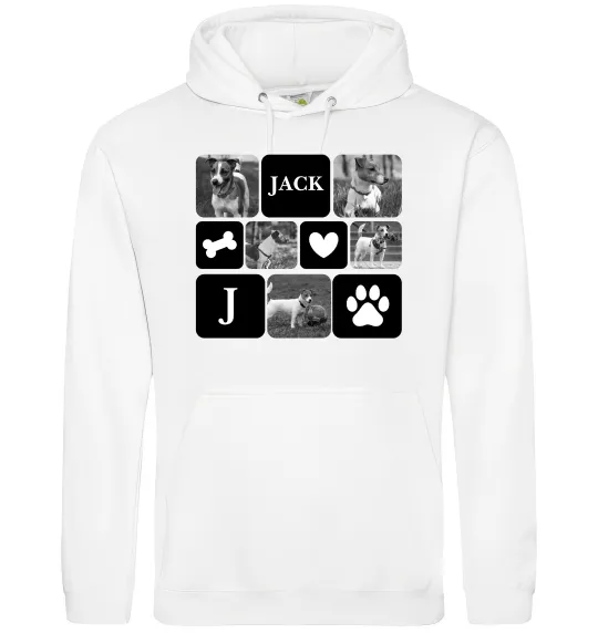 Чоловіча толстовка (худі) Фото тварин з символами Білий фото