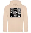 Чоловіча толстовка (худі) Фото тварин з символами Пісочний фото