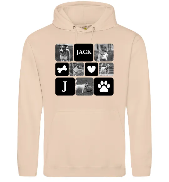 Женская толстовка (худи) Фото тварин з символами Песочный фото