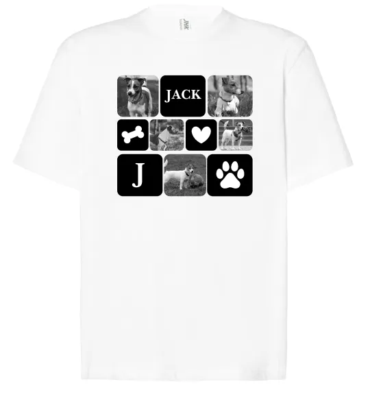 Футболка Оверсайз Фото тварин з символами Білий фото