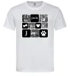 Чоловіча футболка Фото тварин з символами Білий фото