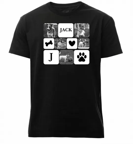 Мужская премиум футболка Фото тварин з символами Черный фото