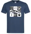 Чоловіча футболка Фото тварин з символами Темно-синій фото
