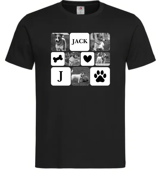 Чоловіча футболка Фото тварин з символами Чорний фото